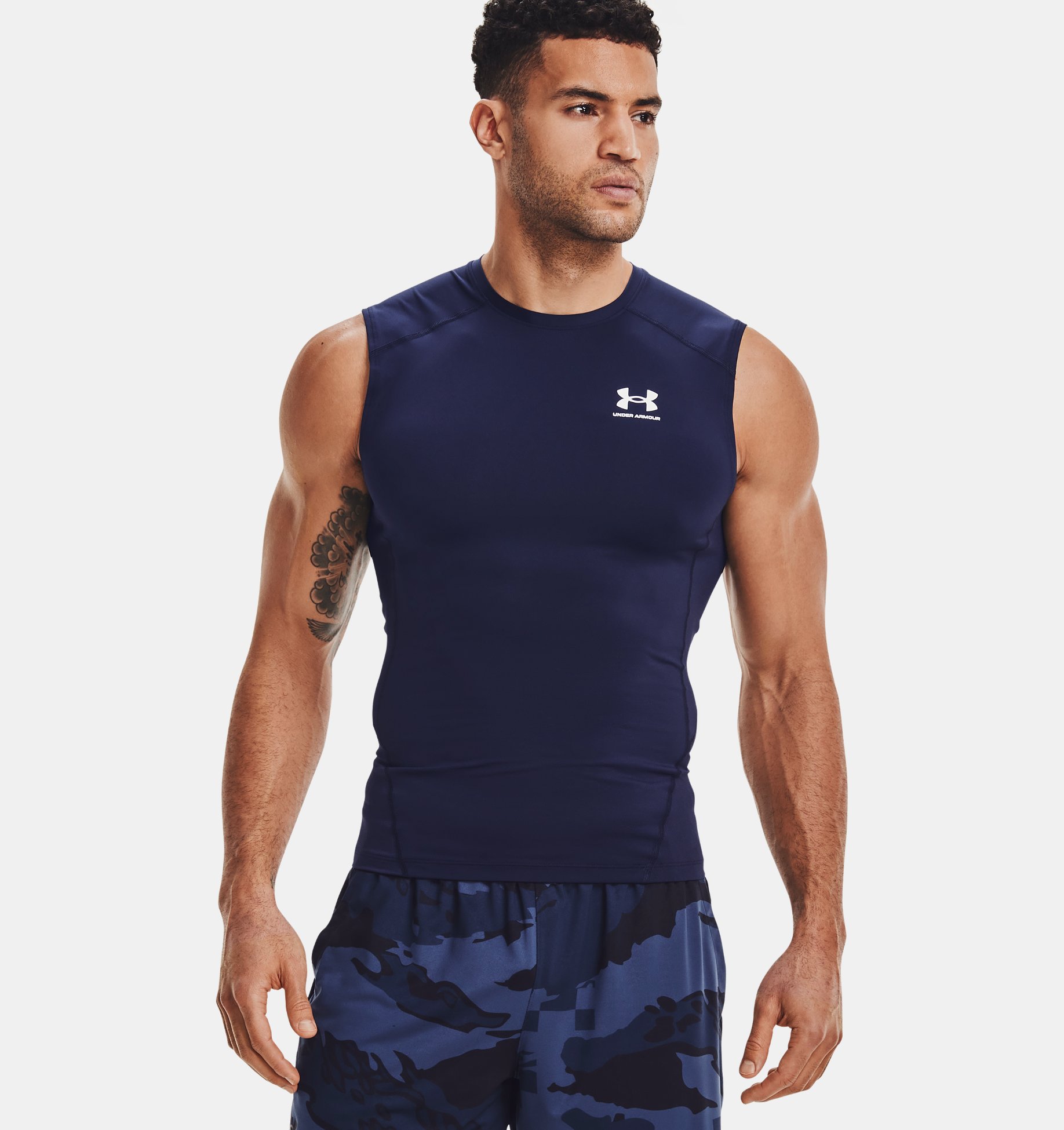 Under Armour HeatGear Compression Muscle Tee Red/White 1361522-600